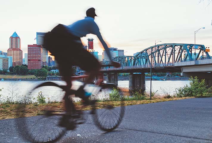 biking